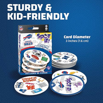 Masterpieces Officially Licensed NFL Buffalo Bills Spot It Game for Kids and Adults | Officially Licensed, For Kids and Adults - style: Buffalo Bills