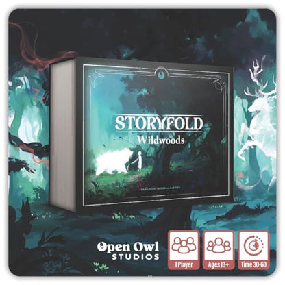 Storyfold: Wildwoods – Solo Narrative Adventure Board Game | 1 Player Board Game | Immersive Storybook Gameplay, Unique River Card Mechanic, Learn as You Play, Fast Setup