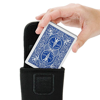 USA Gear Single Deck of Cards Case - Compatible with Poker, Bicycle Playing Deck, Uno, KEM, Copag and More - Playing Card Case Flexible Neoprene, Belt Loop, Carabiner Clip