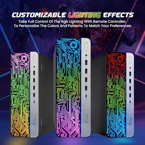 BTO RGB Gaming Desktop PC - Intel i5 6th Gen - 16GB DDR4 Ram - 512GB SSD - GeForce GT 1030-24-in Monitor - RGB Keyboard & Mouse - RGB Speaker - WiFi - Windows 11 Pro (Renewed)