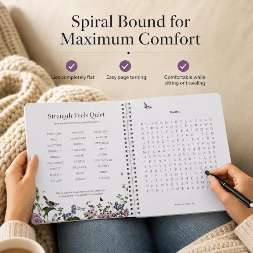 Large Print Word Search Book for Adults - 70 Relaxing & Easy to Read Puzzles for Seniors with Positive Healing Themes - The Perfect Stress-Relieving Brain Game Gift for Mom & Dad