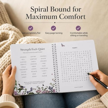 Large Print Word Search Book for Adults - 70 Relaxing & Easy to Read Puzzles for Seniors with Positive Healing Themes - The Perfect Stress-Relieving Brain Game Gift for Mom & Dad