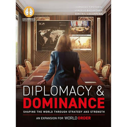 World Order: Diplomacy & Dominance - Board Game Expansion, New Challenges, Strategic Paths & Modes, Double-Layered Automa Board, Ages 14+, 1-4 Players - style: Diplomacy & Dominance