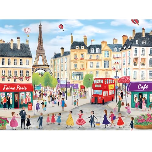 500 Piece Puzzles for Adults Paris Puzzles Jigsaw Puzzles 500 Pieces Tower Adult Puzzle Family Challenging Game Gift for Friends 20.5x15IN - style: Street