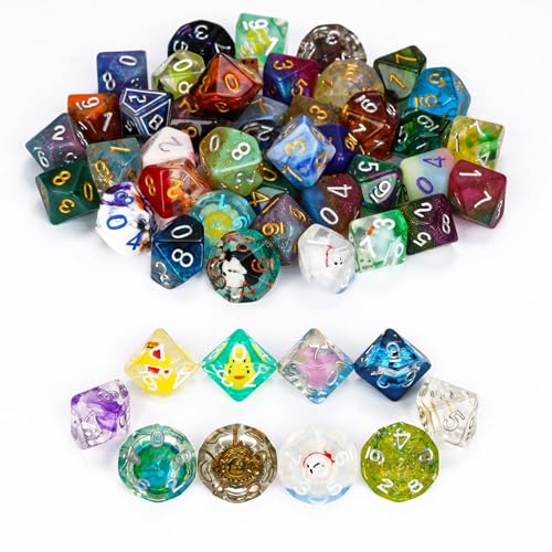 10 Pack D10 Polyhedral Dice Set, Random Color 10 Sided DND Dice for RPG Role Playing Games Table Games - color: 10pcs D10 Random Color