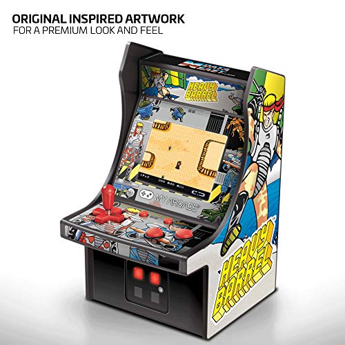 My Arcade Micro Player Mini Arcade Machine: Heavy Barrel Video Game, Fully Playable, 6.75 Inch Collectible, Color Display, Speaker, Volume Buttons, Headphone Jack - Electronic Games,DGUNL-3205 - style: Heavy Barrel