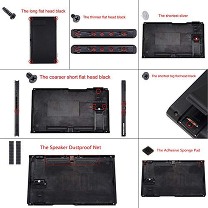 eXtremeRate DIY Replacement Shell Buttons for Nintendo Switch, Soft Touch Back Plate for Switch Console, Custom Housing Case with Full Set Buttons for Joycon Handheld Controller - Wood Grain - color: Wood Grain