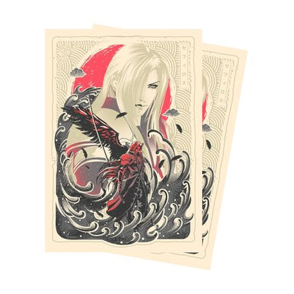 Great Wave Silver-Haired Villain - MTG Card Sleeves, 104ct, Standard Size | Double Sleeving Compatible, Smudge Resistant Matte Back, Compatible with Standard 66x92mm TCG and Magic The Gathering Cards. - color: Great Wave Silver-haired Villain