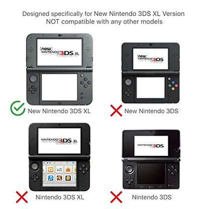TNP Comfort Hand Grip Case for New Nintendo 3DS XL/LL 2015, Kickstand | Ergonomic Anti-Slip Controller Grip with Precise Button Access and Tabletop Stand; Fits Only New Nintendo 3Ds Xl/Ll 2015