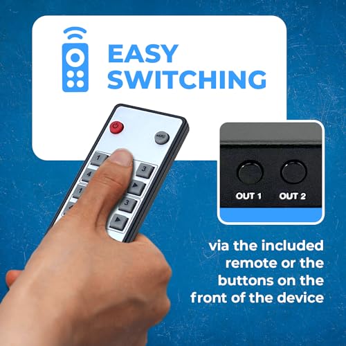 OREI 4x2 HDMI Matrix Switch 8K with Audio Extraction eARC, EDID, Downscale | 4x2 Matrix Switch, 4 x 2 Video Matrix – HDMI 2.1, 40Gbps, VRR, ALLM, FVA, HDCP 2.3, 4K120 & 8K30 4:4:4 - color: Black
