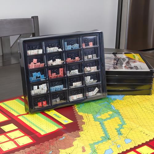 Game Piece Counter Trays (5-Pack); War Game and Board Game Storage Sorting Organizers, Playthos Collection