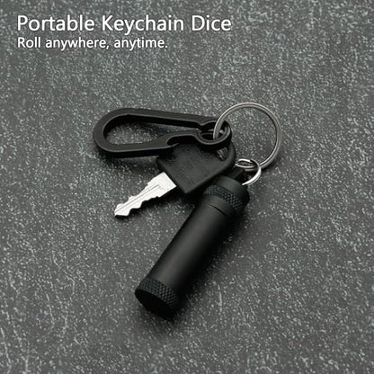 PJOY Mini Dice Set Portable Tiny Keychain DND Dice with D&D Dice Case 7PCS Antique Copper Small Metal Dice Set for Role Playing Dice Games Compatible with Dungeons and Dragons Gifts - color: Iron