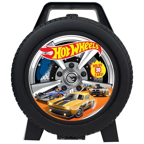 Tara Toys Hot Wheels 30 Car Case, 1:64 Scale Die-Cast Toy Vehicle Organizer | Wheel-Shaped Storage Case with Handle, Durable Plastic Play-Display, Officially Licensed Amazon Exclusive Collection Box - style: Special Edition 30 Car case