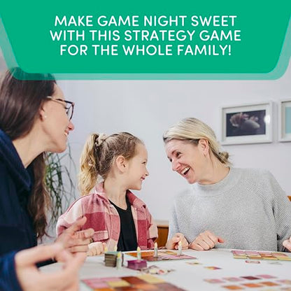 Foxmind Icing On The Cake Quick Food Board Game, Kids Strategy Board Games for Ages 8 and Above, 15 Minute Kids Board Games for Two Players or More, Fun Family Night Board Game