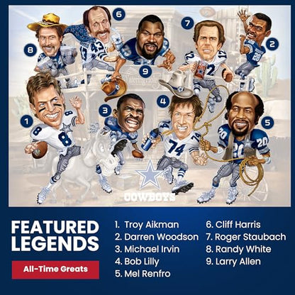 MasterPieces 500 Piece Sports Jigsaw Puzzle for Adults - NFL Dallas Cowboys All-Time Greats - 15x21 - style: Dallas Cowboys