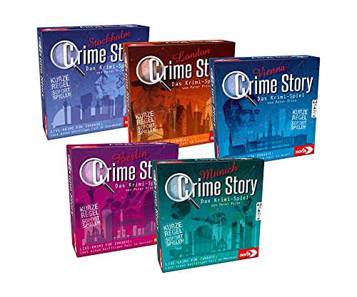 Noris 606201969 Crime Story Stockholm - Crime Game for Adults and Children from 12 Years - Detective Card Game on Stockholm Theme for 1 to 6 Players