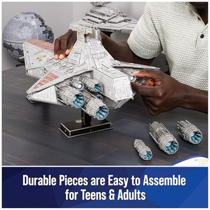 4D Build Star Wars Deluxe Venator-Class Star Destroyer 3D Model Kit, Star Wars Collectibles & Desk Decor, Adult Puzzle, Building Toys, 288 Pieces, 3D Puzzles for Ages 12 & Up - style: Deluxe Venator-Class Star Destroyer 288 pcs