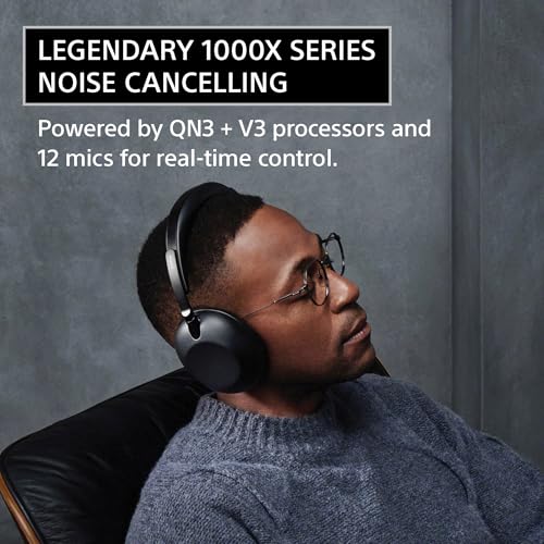Sony 1000X THE COLLEXION Wireless Noise Cancelling Headphones, Platinum | Luxury Comfort with Curated Materials, HD NC Processor QN3, 12 Microphones, Mastered by Engineers, Up to 24 Hrs of Battery - color: Platinum