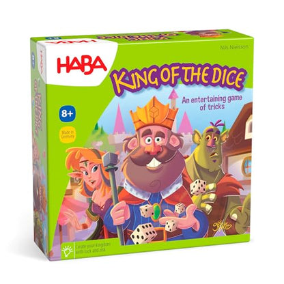 HABA King of The Dice - A Tricky Skill and Luck Dice Board Game, Perfect for Family Games and Kid Games for Ages 8 Years and Up (Made in Germany)
