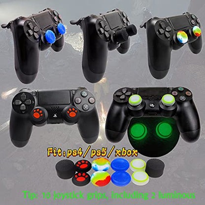 Silicone Skin for Ps5 Controller, 2pcs Anti-Slip Shell Cover Case with 10 Joystick Grips, 2 Pairs L2 R2 for Playsation 5 Controller Wireless Gamepad - color: PS5 controller #5