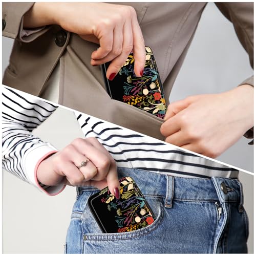 Card Holder Credit Cards Holder for Women RFID wallet women Business Card Holder Wallet Mini Aluminum Card Wallet RFID Blocking Slim Metal Hard Card for Women, Beautiful Flowers and Plants - color: Beautiful Flowers and Plants