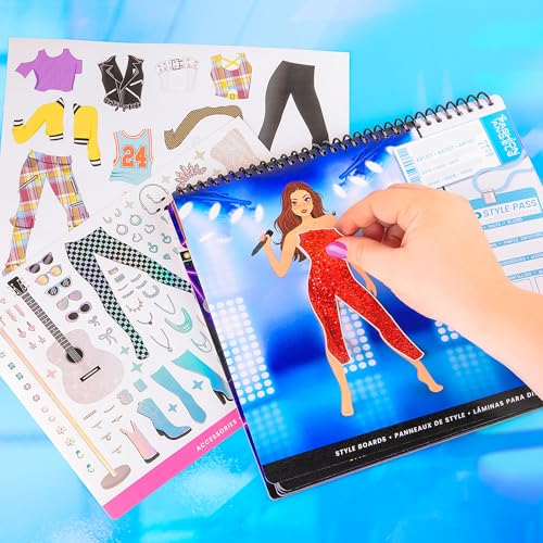 Fashion Angels Live! in Concert Sticker Stylist Fashion Set | Includes Concert Venue Style Boards, Popstar Silhouettes & 600+ Stickers, Ideal Gift for Kids - style: Pop Star