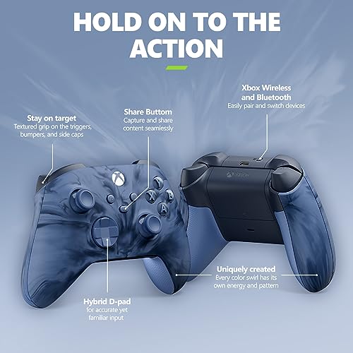 Xbox Special Edition Wireless Gaming Controller – Stormcloud Vapor Series X|S, One, Windows PC, Android, and iOS - color: Midnight Blue