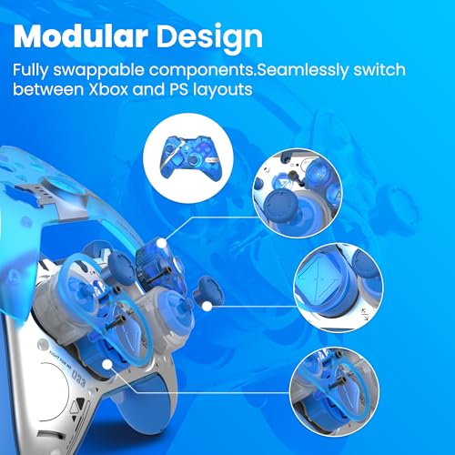 ZD O+ Excellence Wireless PC Controller – Modular Design, Hall Effect Joysticks, Remappable Buttons, RGB & Audio Jack for Switch/Switch2, PC, Android, iOS & Steam (11 Anniversary Edition) - color: 11 Anniversary Edition