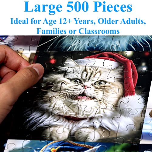 Think2Master Cute Cats 250 Pieces Jigsaw Puzzle Featuring heartwarming Kittens and Cats. Fun Puzzle for Adults & Teens. Great Gift. Size: 14.2” X 19.3” - style: Cute Cats