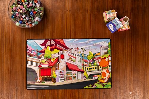 1985 Games Milk Carton Cat Playmat – Premium Non-Slip Tabletop Gaming Mat for MTG, DND & Card Games - color: Playmat
