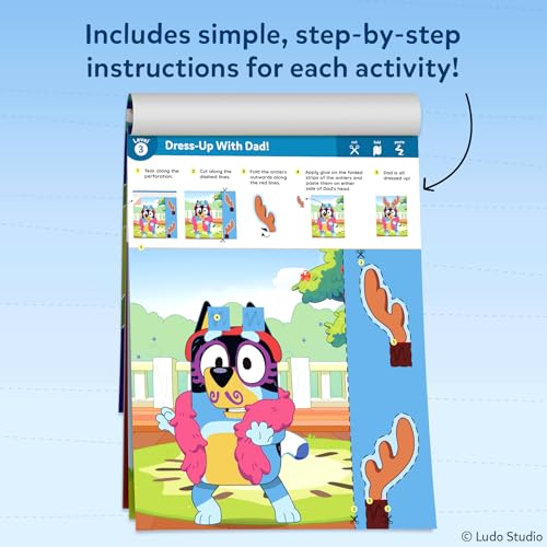 Skillmatics Bluey Scissor Skills Preschool Activity Book – Snip Snip | Preschool Cutting & Creative Activities, Felt Craft Kit, Fine Motor Skills Toys, Gifts for Boys & Girls Ages 3, 4, 5, 6, 7 - style: 3. Bluey