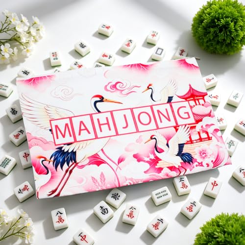 3 Pcs Empty Mahjong Bag Set for Tiles and Racks, 24"x13"x3.2" American Mahjong Tote Bag with Tiles Bag, Protective Sleeve for Rack Pushers, Portable Carrying Case for Travel Party Game Accessories