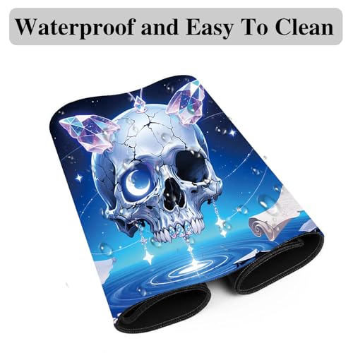 for MTG Playmat, for TCG Play Mat, 24 x 14 inches, Magic Game Card Mat Commander Playmat,Trading Card Inked Game Mat,Battle Game Rubber Non-Slip Mat - Skull Butterfly - color: Skull Butterfly