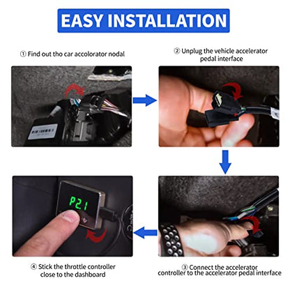 Throttle Response Controller, 9 Drive 9-Mode Smart Electronic Racing Pedal Accelerator for Dodge Challenger Charger Ram Durango Jeep Wrangler JK Grand Cherokee CHRYSLER (807)