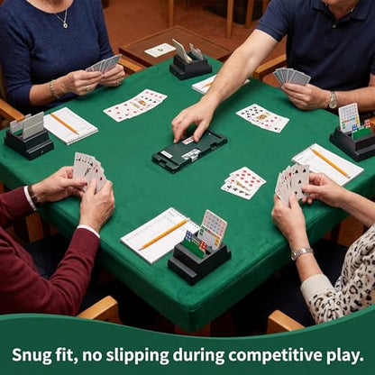 Frienda Game Table Cover Felt Game Tablecover Folding Tablecloth for Card for Playing Poker Cards Mahjong Puzzles Board Games, Table Not Included(Green,34 x 34 x 4 Inch) - color: Green