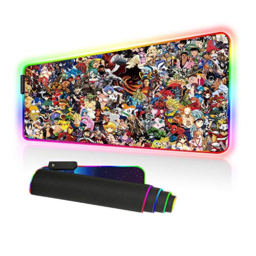 RGB Mouse Pad, Imegny Large Extended Soft Led Mouse Mat with Different Lighting Modes, 900 x 400mm / 35.4 * 15.7Inch (90x40 rgdajihe003) - color: 90x40 Rgdajihe003
