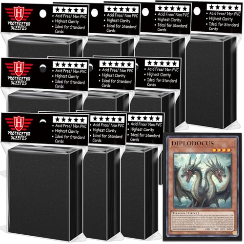 1000 Count Black Matte Card Sleeves for Trading Cards, Standard Size 66x91mm Deck Card Protectors for MTG, TCG, Baseball Cards, Sports Cards and Game Cards - color: 1000 Pcs Black
