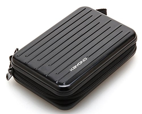 Anti-Shock Silver Aluminium Carry Travel Protective Storage Case Bag for 2.5" Inch Portable External Hard Drive HDD USB 2.0/3.0 (Black) - color: Black