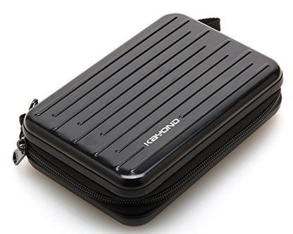 Anti-Shock Silver Aluminium Carry Travel Protective Storage Case Bag for 2.5" Inch Portable External Hard Drive HDD USB 2.0/3.0 (Black) - color: Black