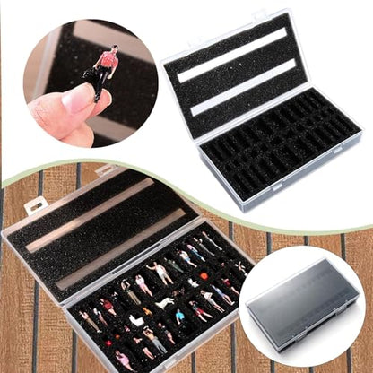 1:64 1:87 Miniature Figure Box Protection Box, Impact Resistant, Pre Grooved Foam Layer Show Case, Action Figure Container