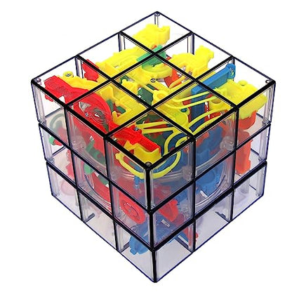 Rubik’s Perplexus Fusion 3x3 Gravity 3D Maze Game Brain Teaser Puzzle Ball | Anxiety Relief Items Cool Stuff | Sensory Toys for Adults & Kids Ages 8+ | Twist To Align Tracks & Guide Puzzle Cube, Challenging STEM Puzzle Develops Problem-Solving & Logic Ski