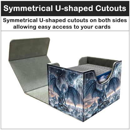 Card Deck Box for MTG Trading Cards with Magnetic Closure,Premium Card Storage Box Case Cover for TCG CCG Magic Cards,Blue Dragon - color: Blue Dragon