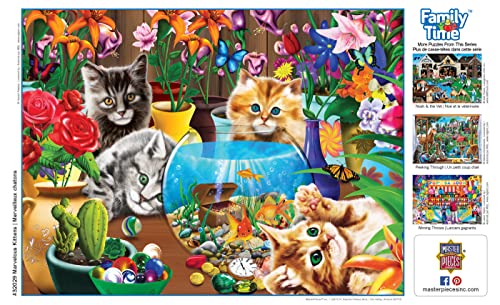 MasterPieces 400 Piece Jigsaw Puzzle for Adults, Family, Or Youth - Marvelous Kittens - 18"x24" - style: Marvelous Kittens