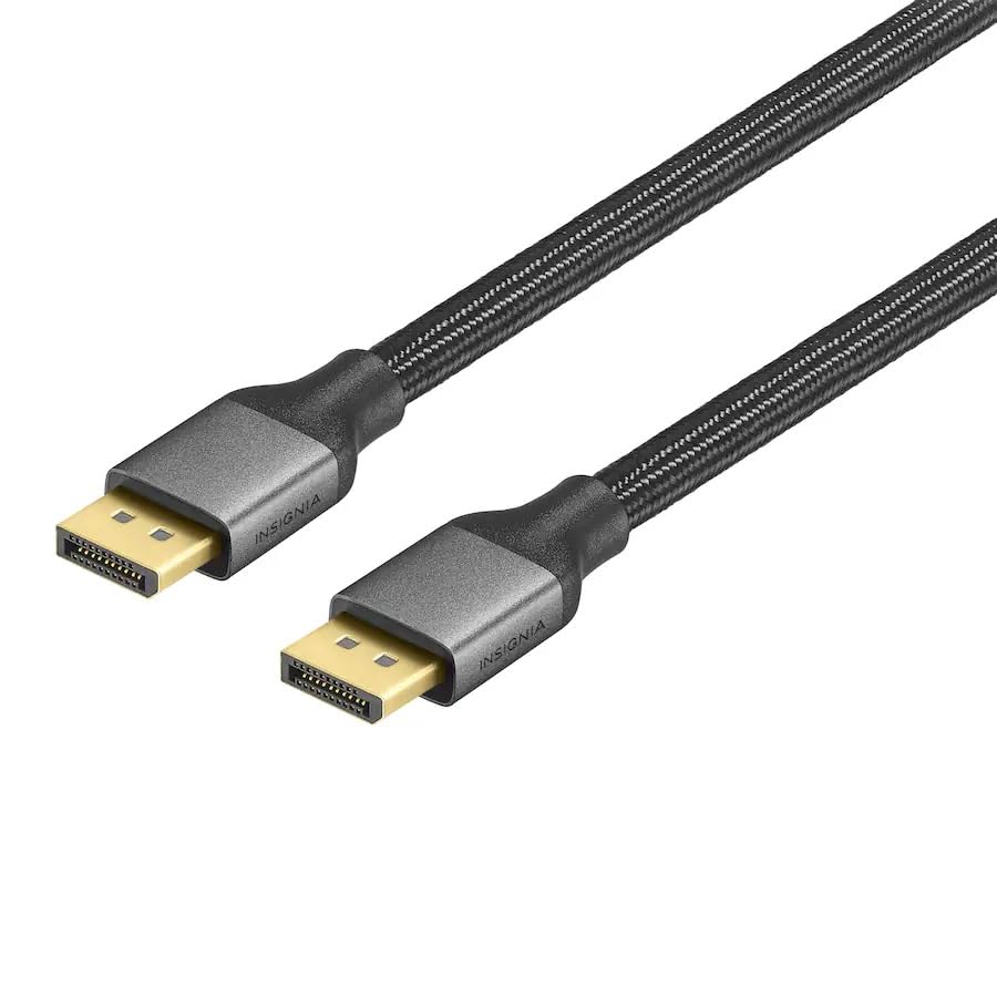 INSIGNIA Universal Video & Audio Cables and Adapters – HDMI, DisplayPort, USB-C, Mini HDMI, Mini DisplayPort & RCA Converter, 4K/8K High-Speed for TV (16K Displayport Cable, 6 ft) - size: 6 ft, style: 16K Displayport Cable