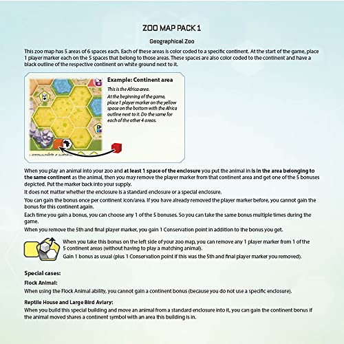 Capstone Games Ark Nova: Zoo Map Pack 1 Strategy Board Game for 1–4 Players | Competitive Euro-Style Zoo Management Expansion with Engine Building, Card Drafting, Conservation | Ages 14+, 90–150 Min - style: Zoo Map Pack 1