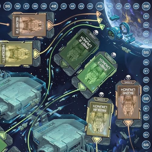 Dead Alive Games: Lunar Rush: Neoprene Play Mat - Strategy Board Game Accessory, 20 inches x 20 inches, Non-Slip, Rubber Backing