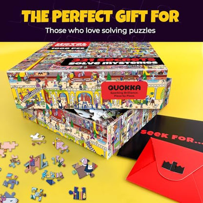1000 Piece Puzzle for Adults – Jigsaw Puzzles for Adults 1000 Pieces | Hotel Wildeluxe Jigsaw Puzzles – Hidden Secrets & Audio Story – Premium Box Packaging – Extra Fun Challenges - color: Wildeluxe