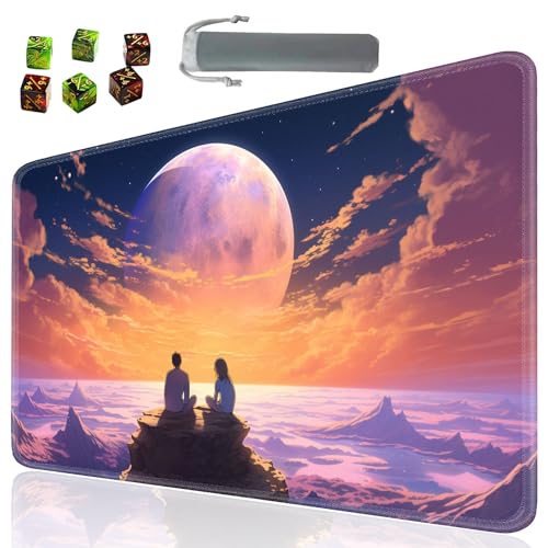 Board Game for TCG Playmat Table Mats Games Size 60X35 cm Mousepad Compatible for MTG RPG CCG Trading Card Game Play mats with 6 Dice (Playmat 103) - color: Sotw-playmats-1-103