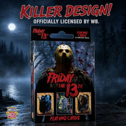 Masterpieces Friday the 13th Playing Cards - 54 Card Deck, Officially Licensed - Ages 4+ - style: Friday the 13th