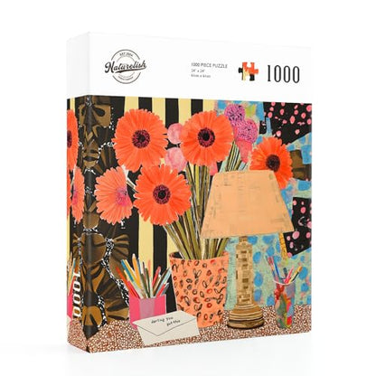 1000 Piece Jigsaw Puzzle for Adults, Artist Desk Puzzle | Oil Painting-Style Artist Desk Scene with Vibrant Art Supplies and Rich Details, 24 x 24 in - color: You Got This!